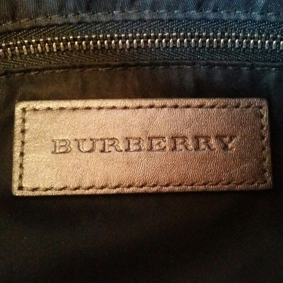 BURBERRY Shimmer Beat Check Lowry Tote Bag Auth - Picture 7 of 8